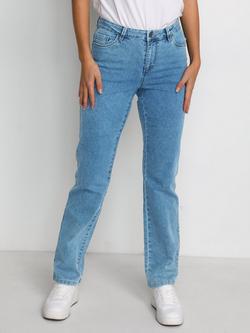 KAFFE Vicky Straight Leg Jeans, Blue Washed Denim, Blue Washed Denim