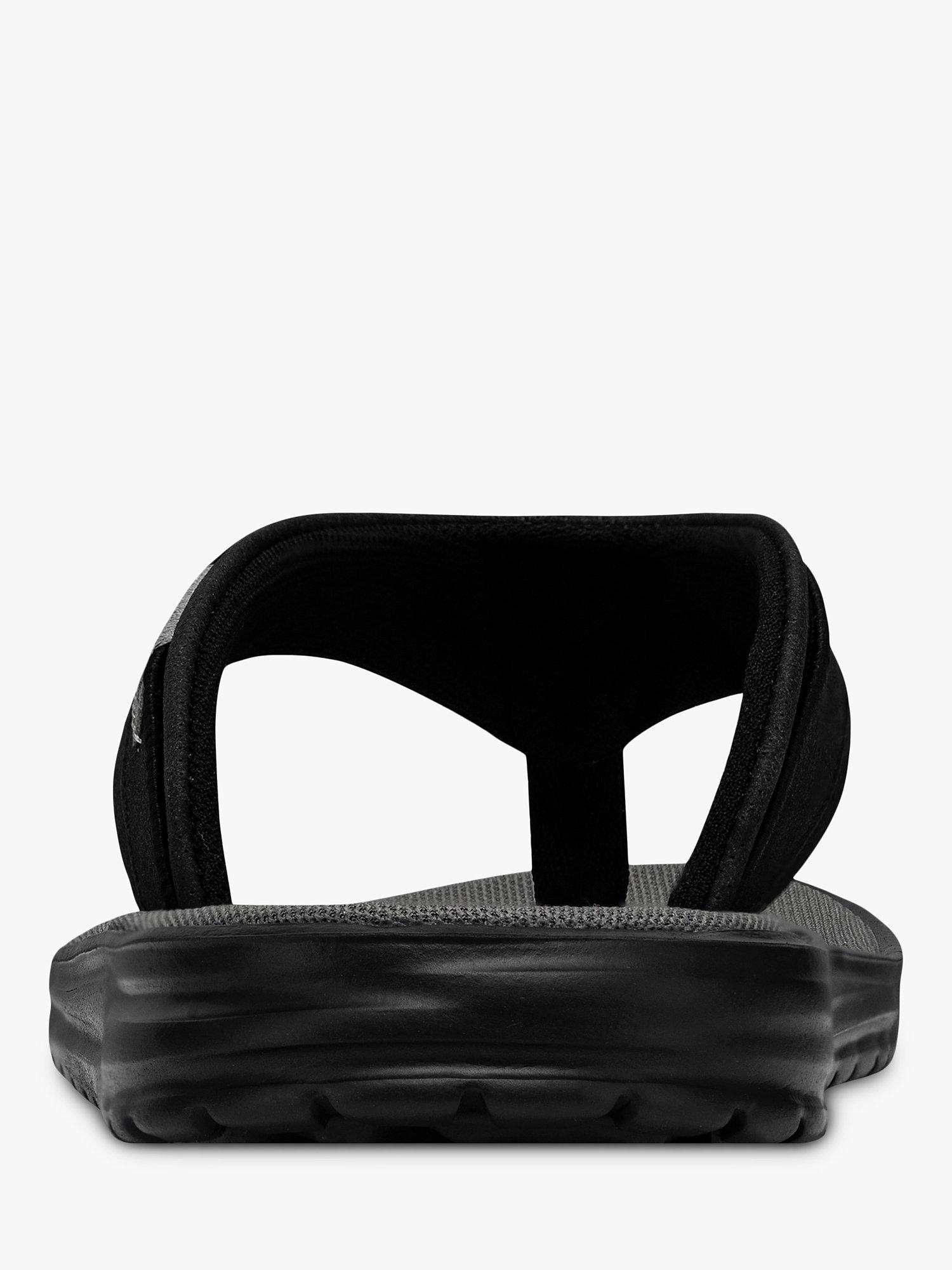 Hey Dude Sami Recycled Leather T-Bar Sandals, Black, 12