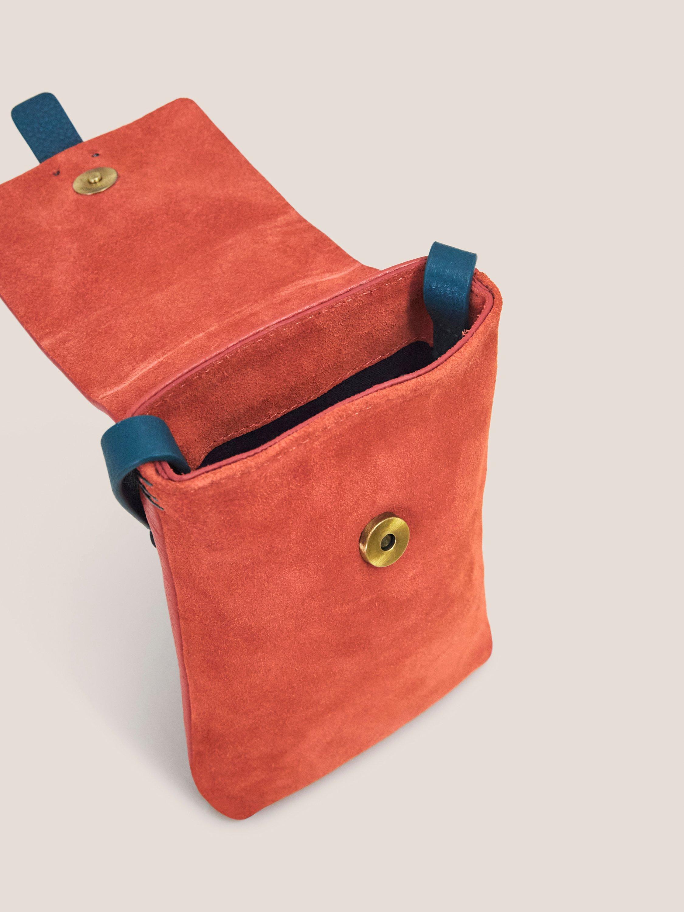 White Stuff Suede Phone Bag Orange One Size