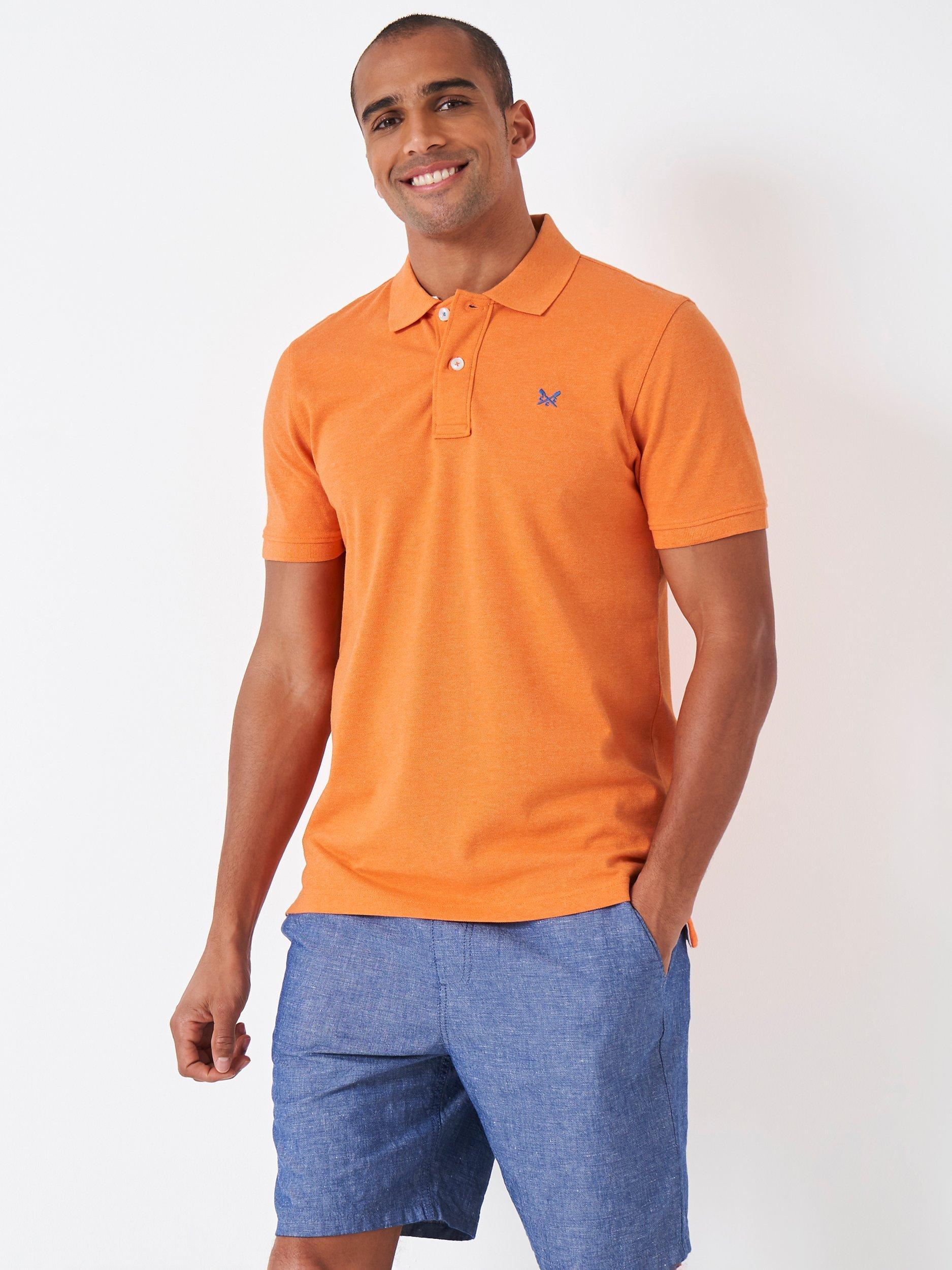 Crew Clothing Classic Pique Polo Shirt, Mid Orange, XS