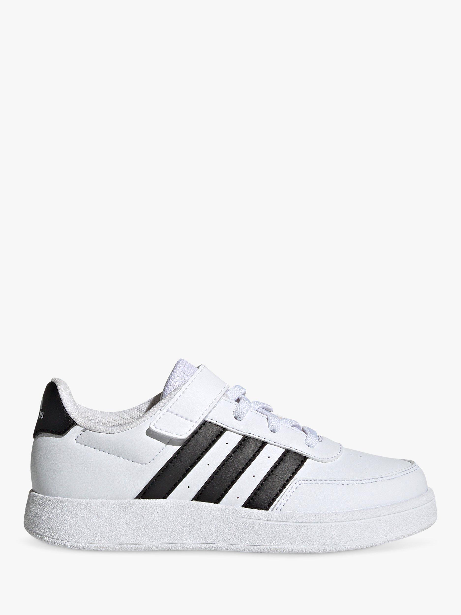 adidas Kids' Breaknet 2.0 Riptape Trainers, White/Black
