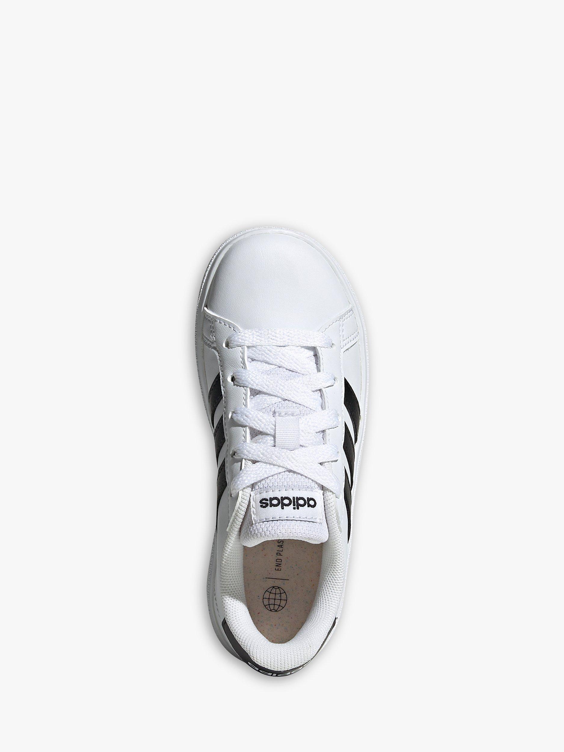 Product image 9 of 10, which shows adidas Kids' Grand Court 2.0 Trainers, White/Black, 5