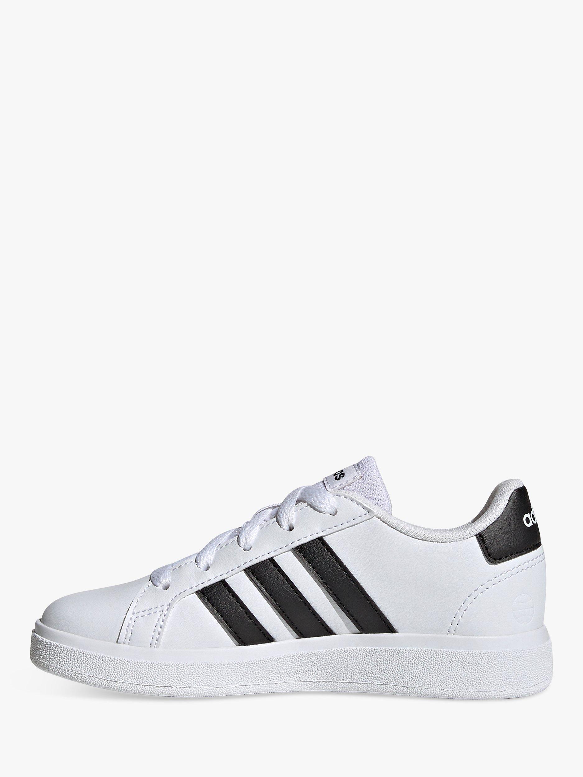 Product image 2 of 10, which shows adidas Kids' Grand Court 2.0 Trainers, White/Black, 5