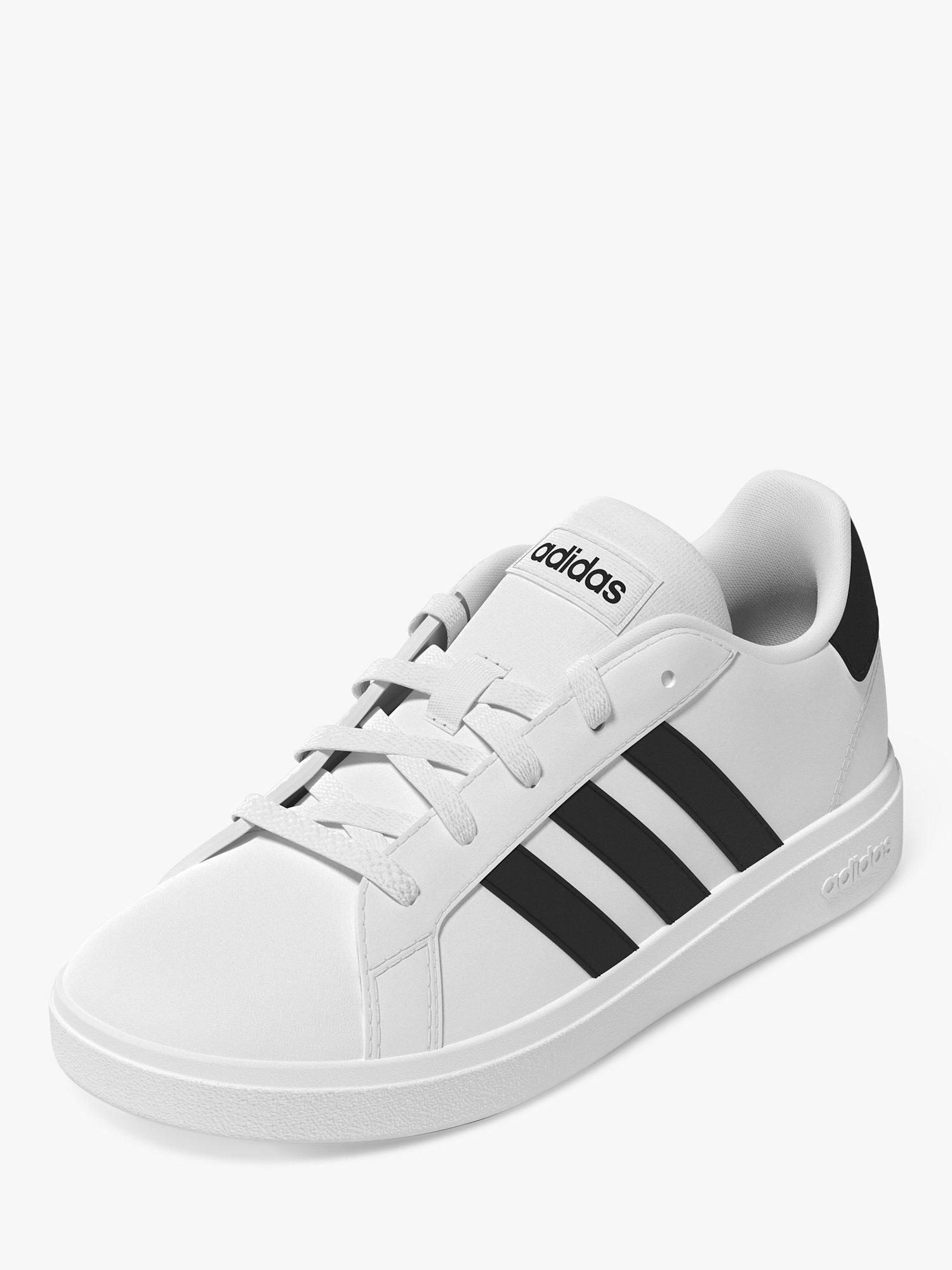 Product image 8 of 10, which shows adidas Kids' Grand Court 2.0 Trainers, White/Black, 5
