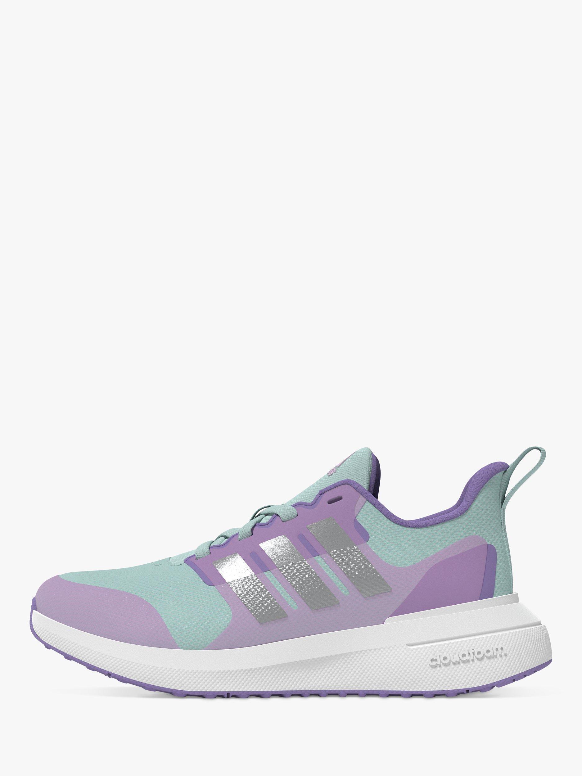 adidas Kids' Fortarun 2.0 Lace Up Trainers, Flash Aqua