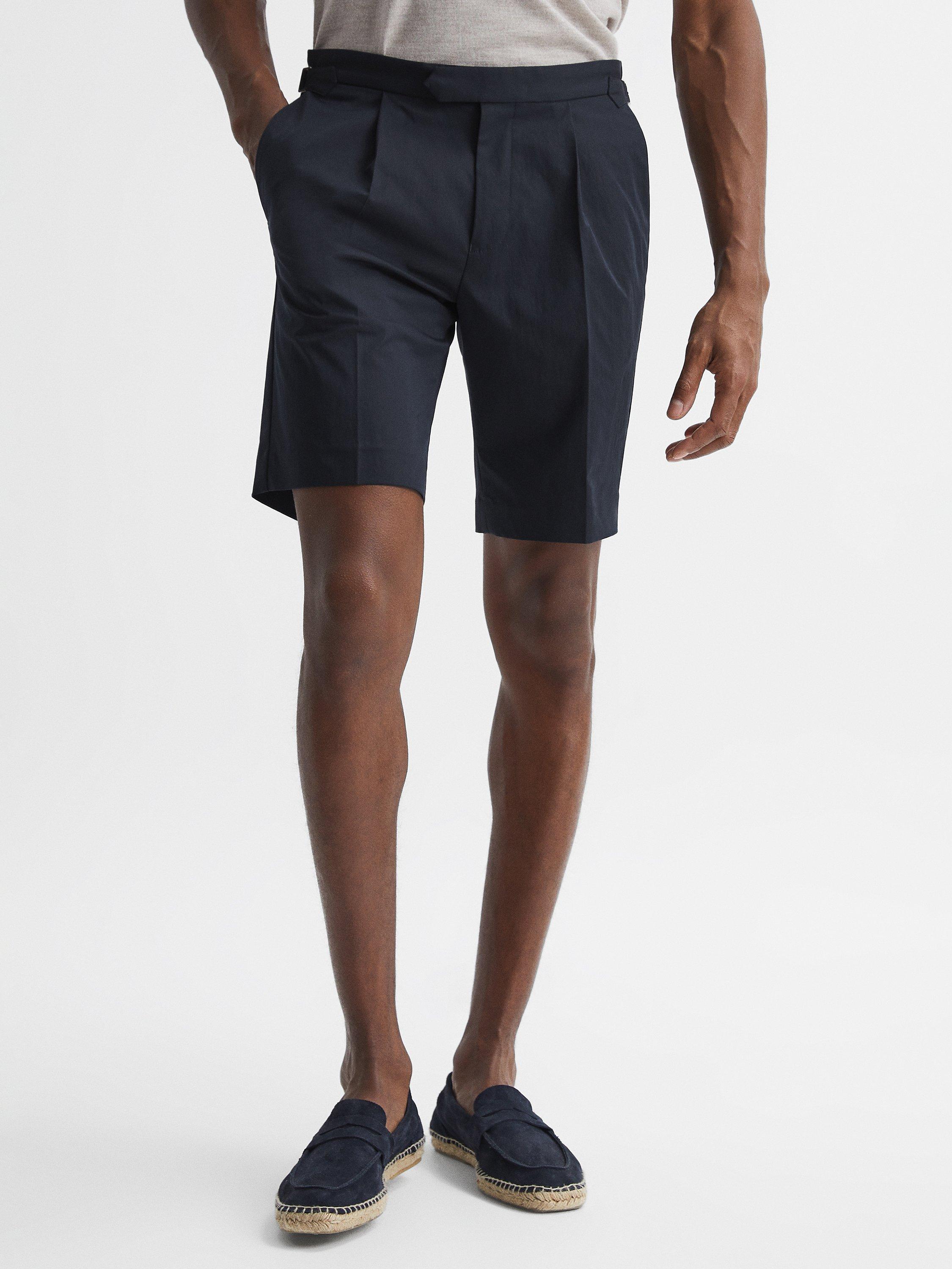 Reiss Shore Tailored Shorts, Navy, 32R