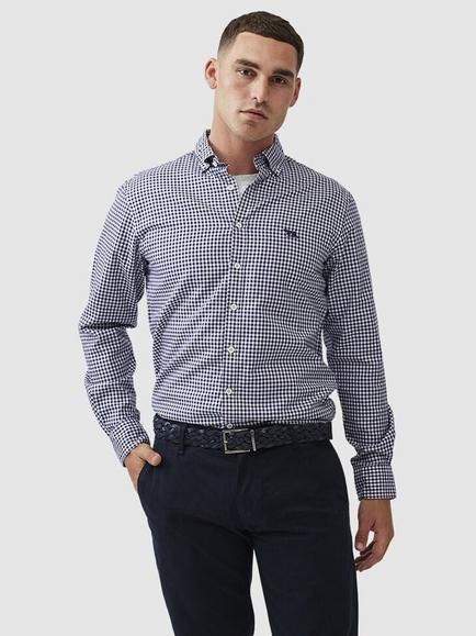 Rodd & Gunn Riverhead Check Oxford Cotton Sports Fit Long Sleeve Shirt, Snow