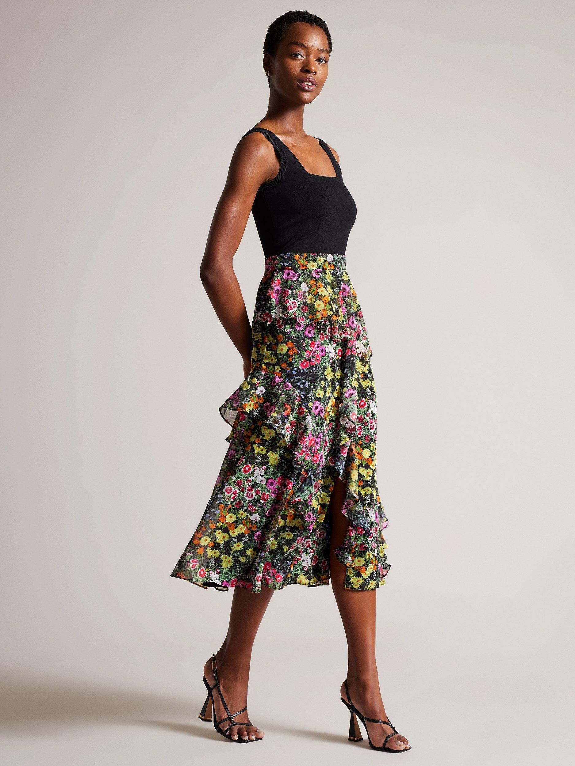 Ted Baker Jennias Floral Midi Dress, Multi