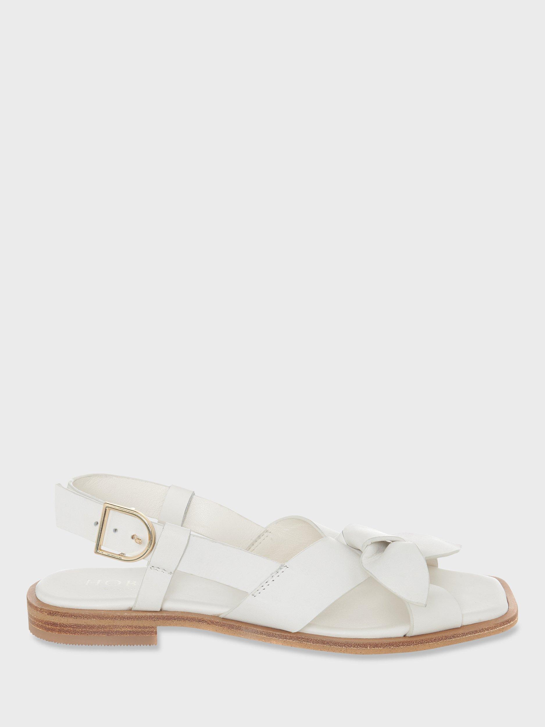 Product image 1 of 4, which shows Hobbs Aubrey Leather Footbed Sandals, Ivory, 6