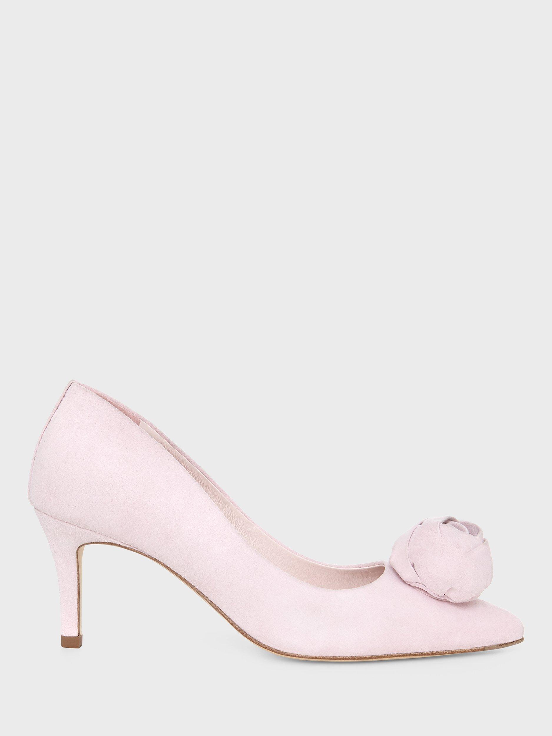 Hobbs Maisie Suede Court Shoes Pale Pink