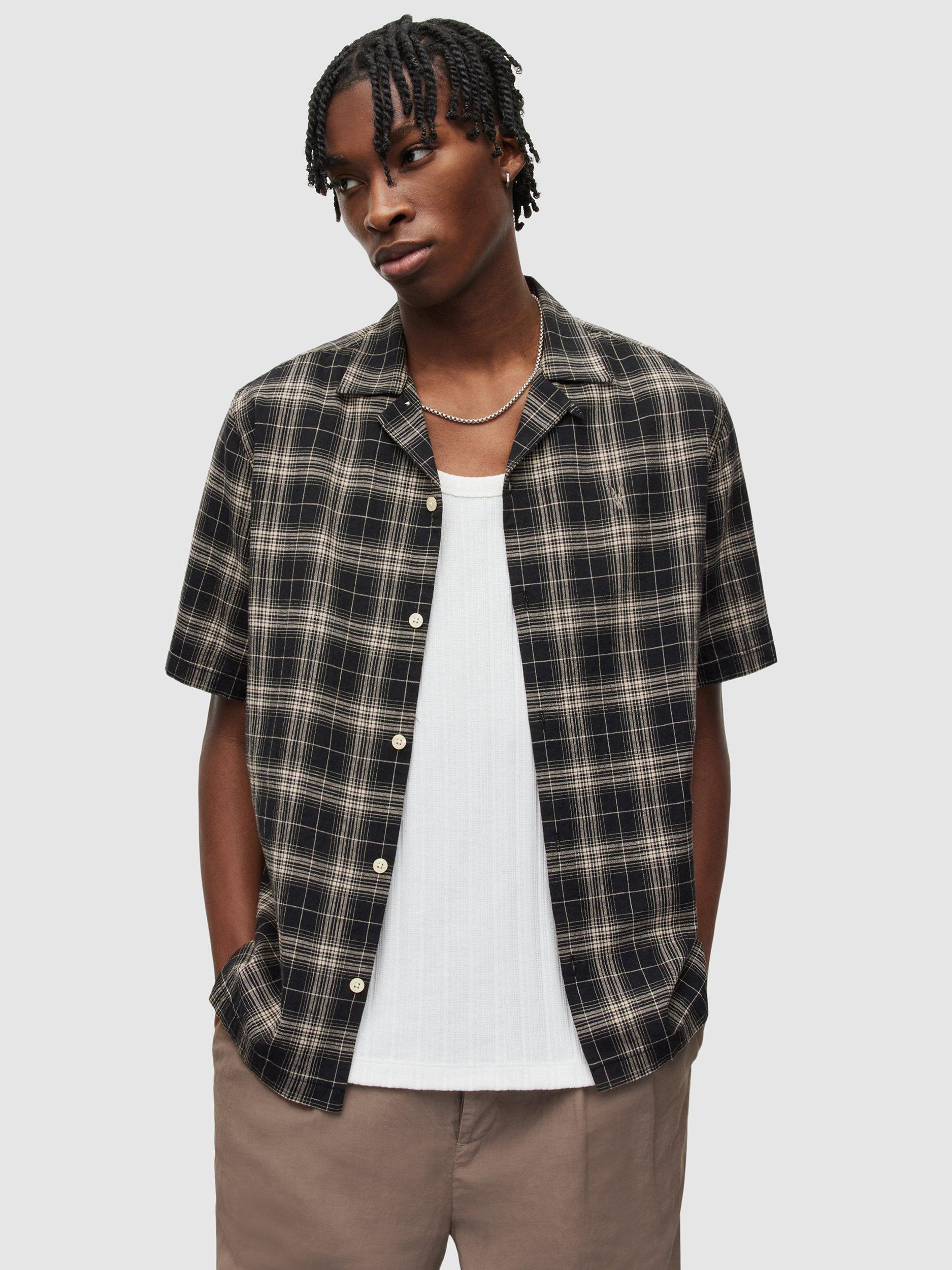 AllSaints Serra Short Sleeve Shirt, Black