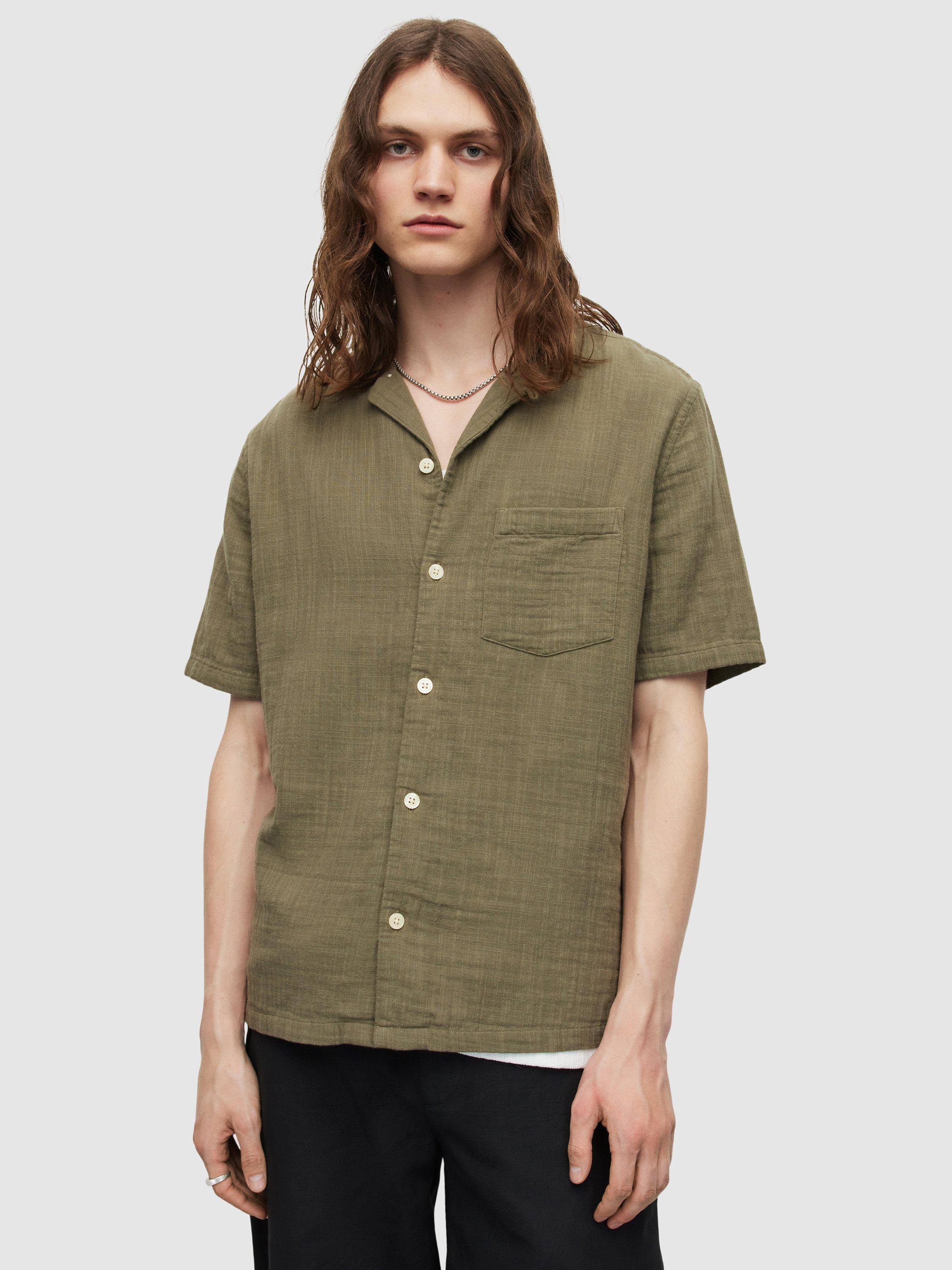 AllSaints Vedra Cotton Shirt, Earthy Brown