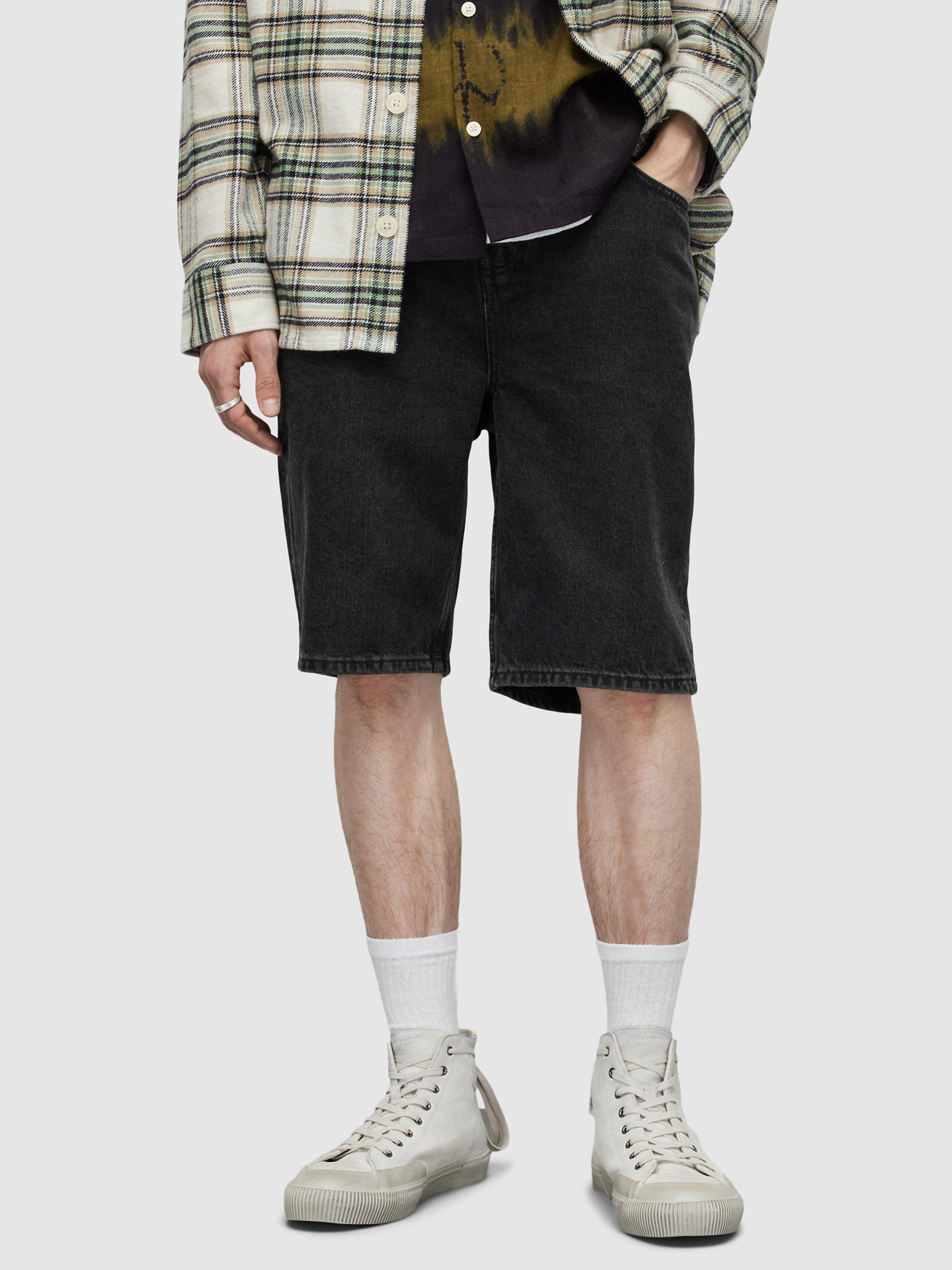 Allsaints Alva Denim Shorts, Washed Black