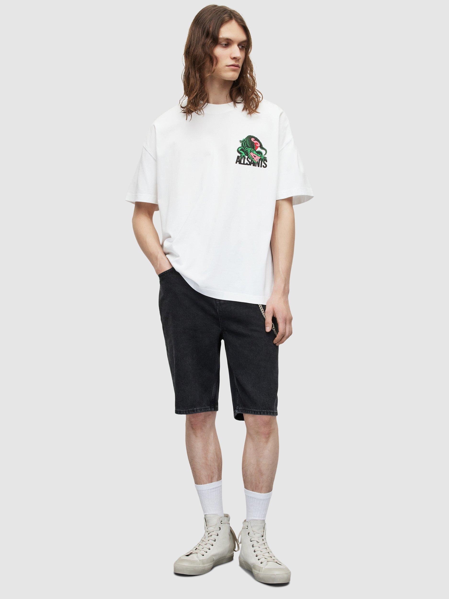Product image 3 of 7, which shows AllSaints Gator Short Sleeve Crew T-Shirt, White, L
