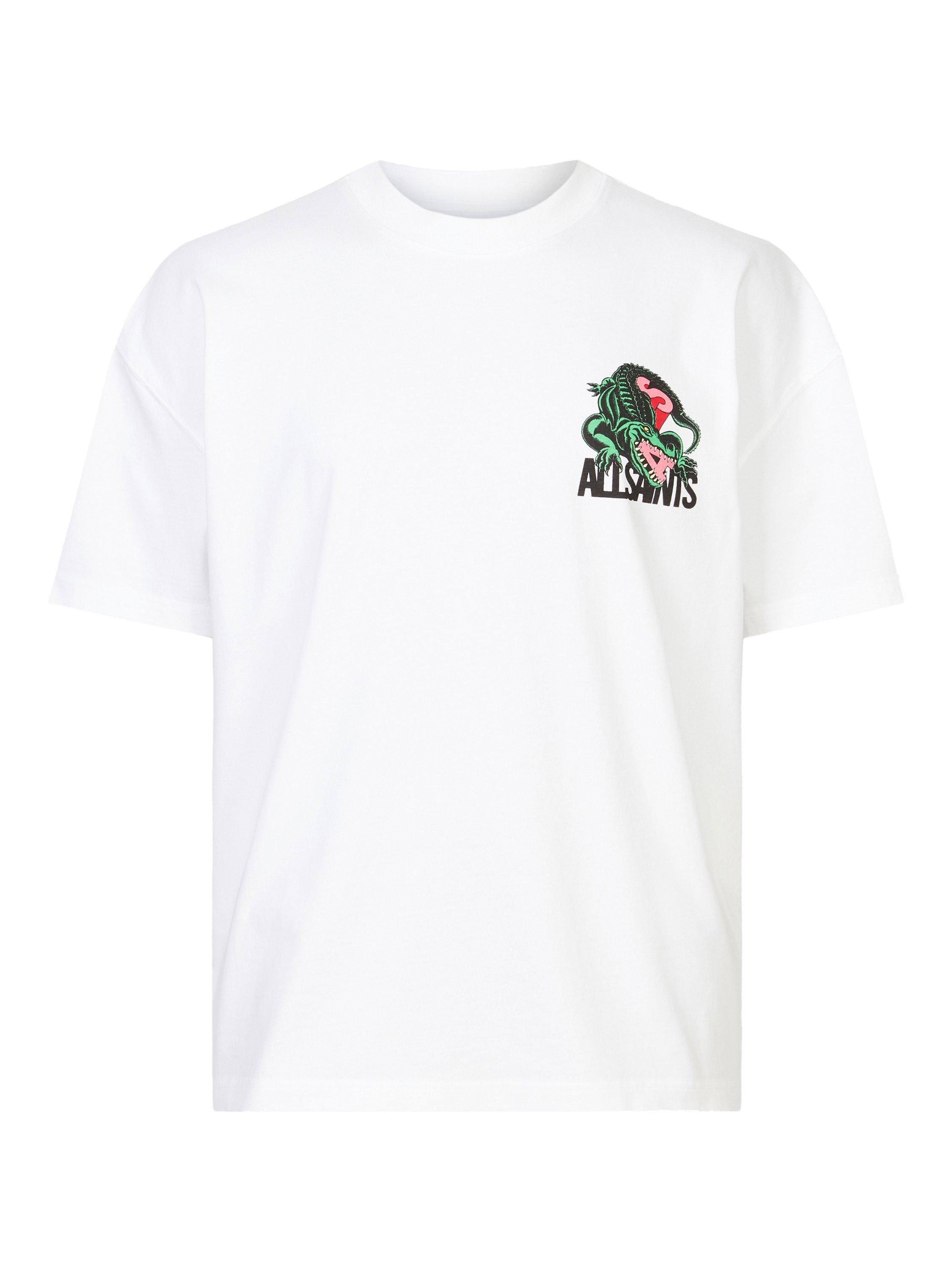 Product image 4 of 7, which shows AllSaints Gator Short Sleeve Crew T-Shirt, White, L