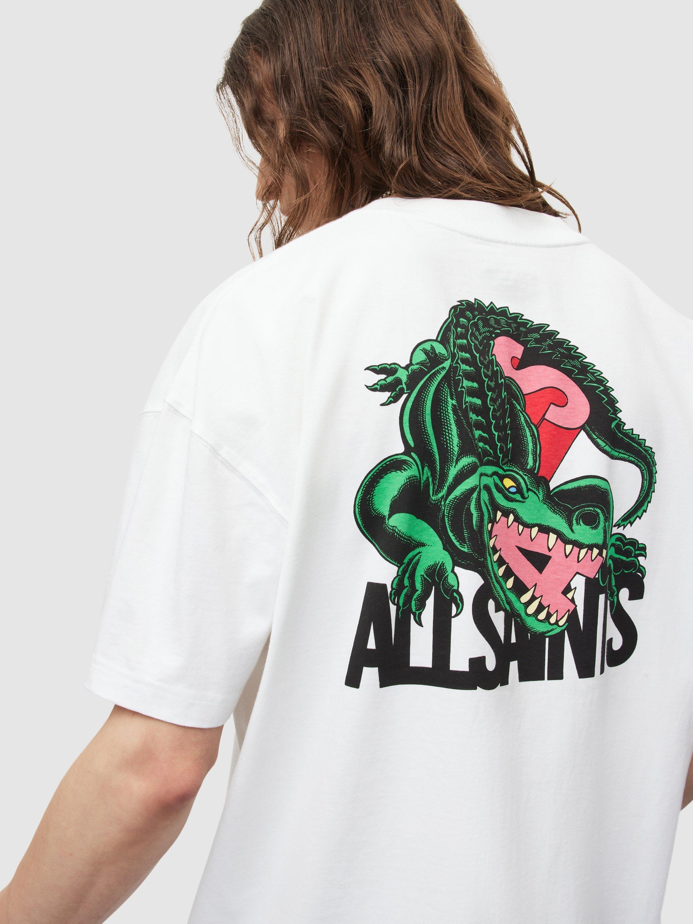 Product image 5 of 7, which shows AllSaints Gator Short Sleeve Crew T-Shirt, White, L