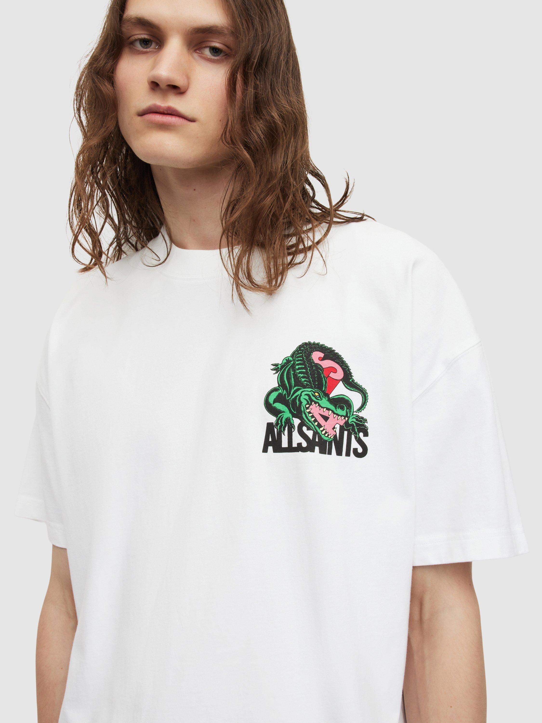 Product image 6 of 7, which shows AllSaints Gator Short Sleeve Crew T-Shirt, White, L