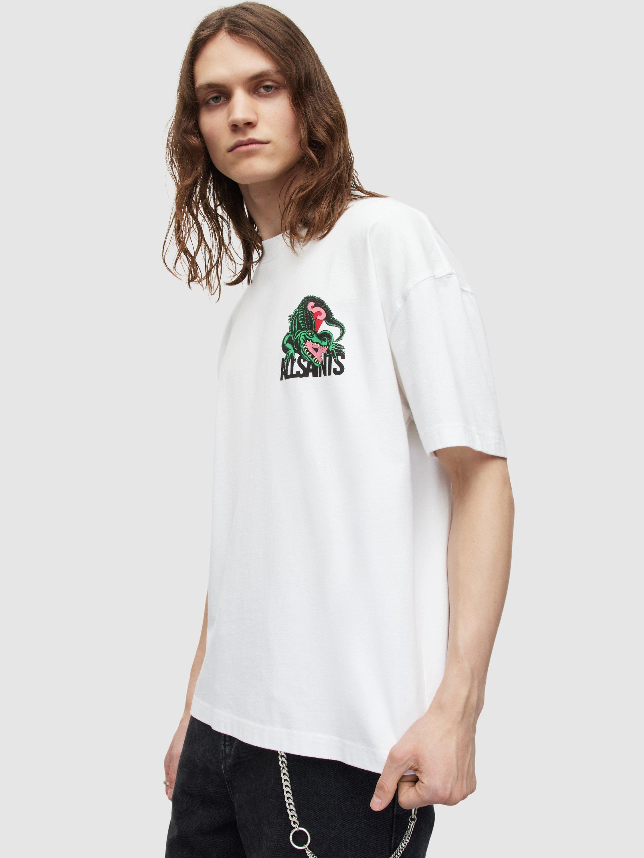 Product image 7 of 7, which shows AllSaints Gator Short Sleeve Crew T-Shirt, White, L