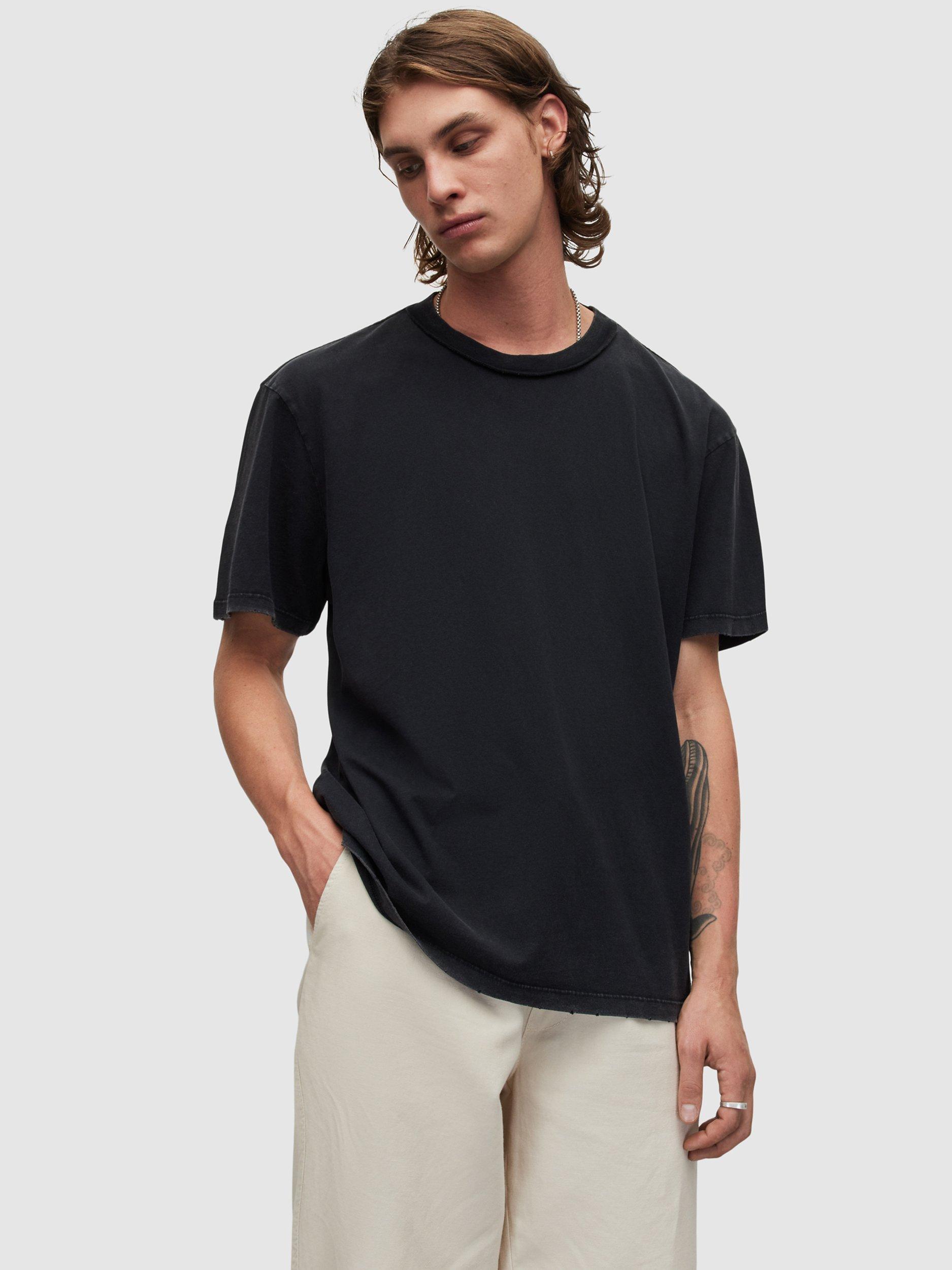 AllSaints Otto Short Sleeve Crew T-Shirt, Washed Black