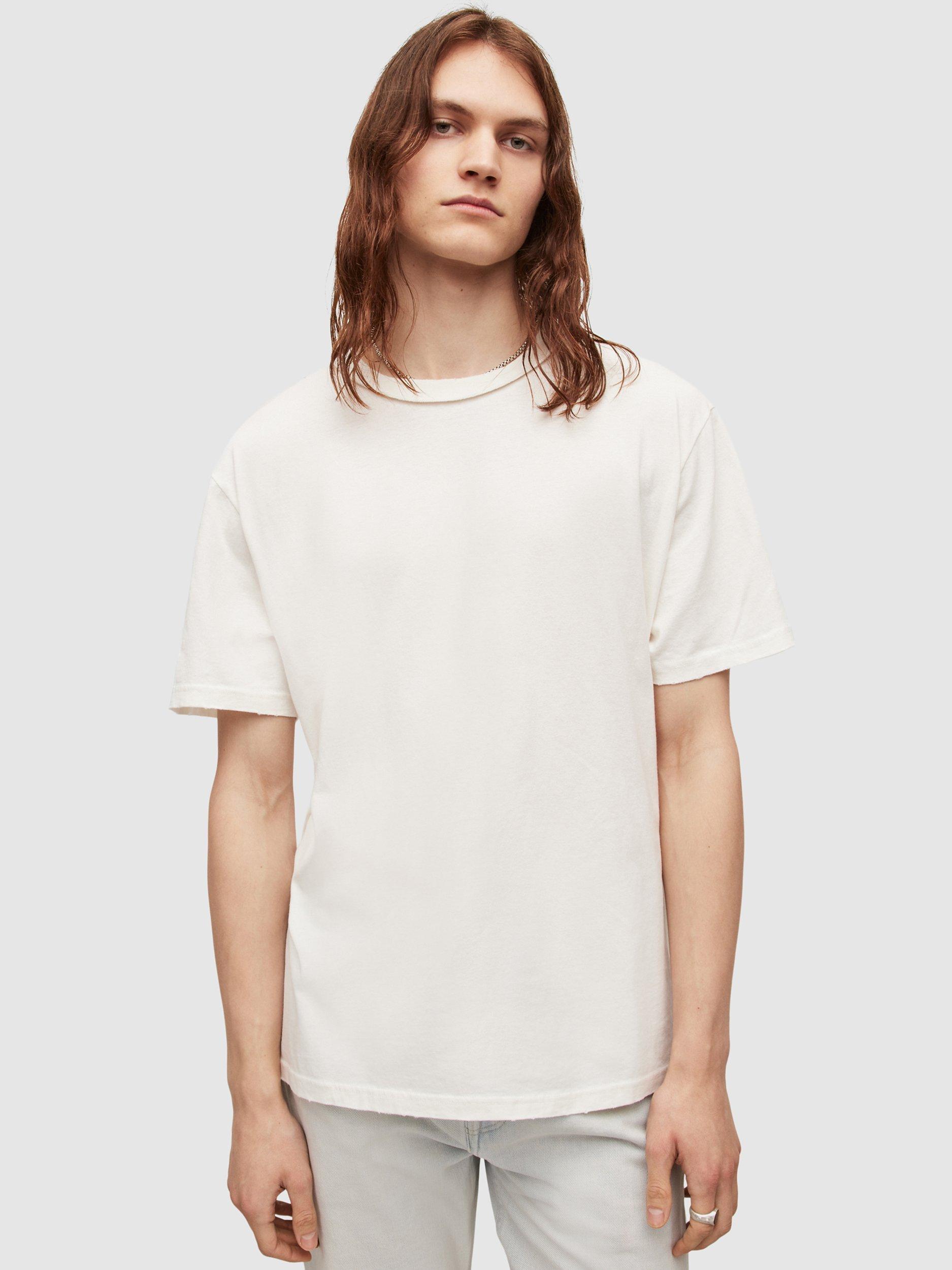 AllSaints Otto Short Sleeve Crew T-Shirt, Chalk White