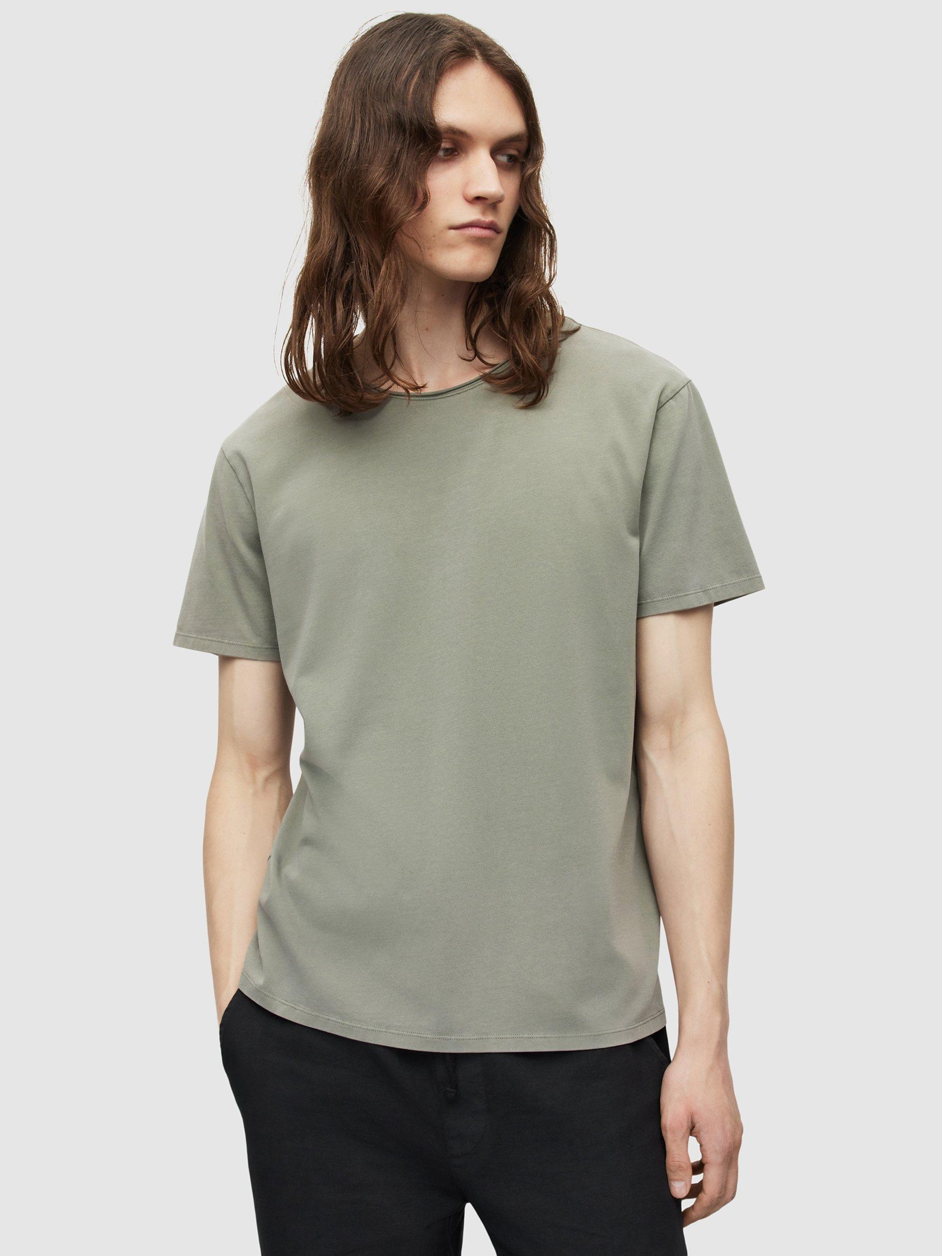 AllSaints Bodega Crew Neck Cotton T-Shirt, Leaf Green