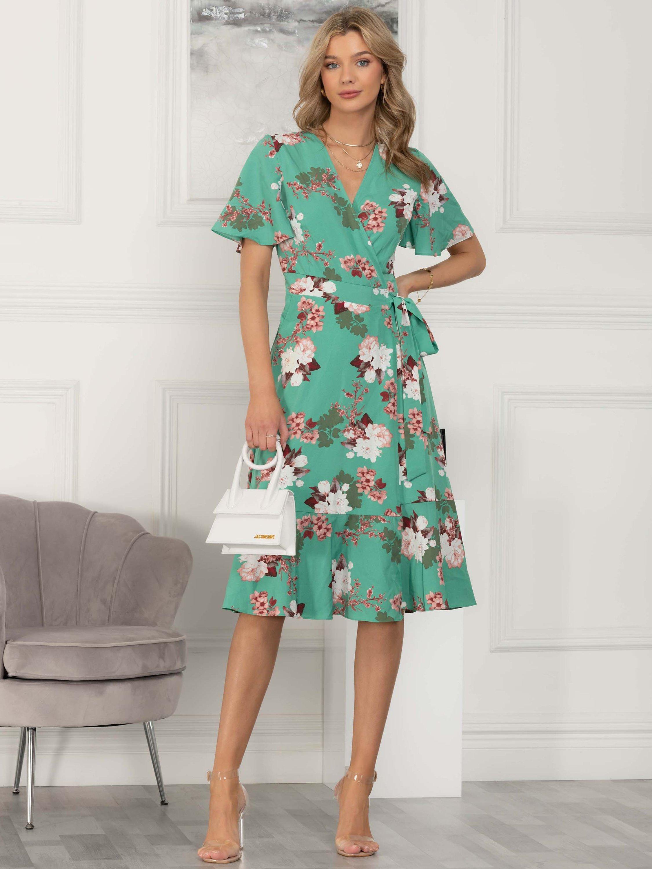 Jolie Moi Wylla Wrap Midi Dress