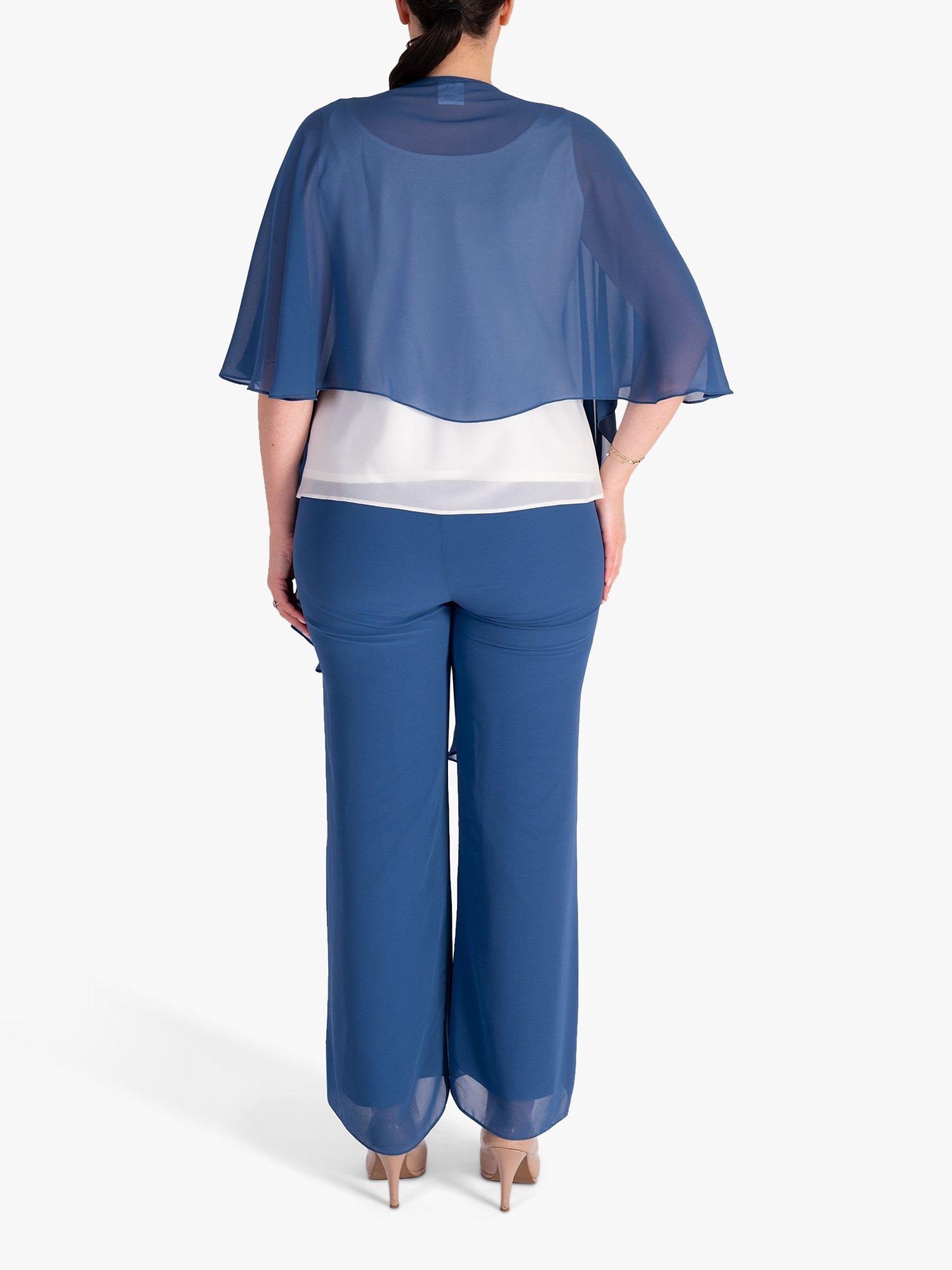 Product image 2 of 4, which shows chesca Chiffon Shawl, Bluebird, One Size