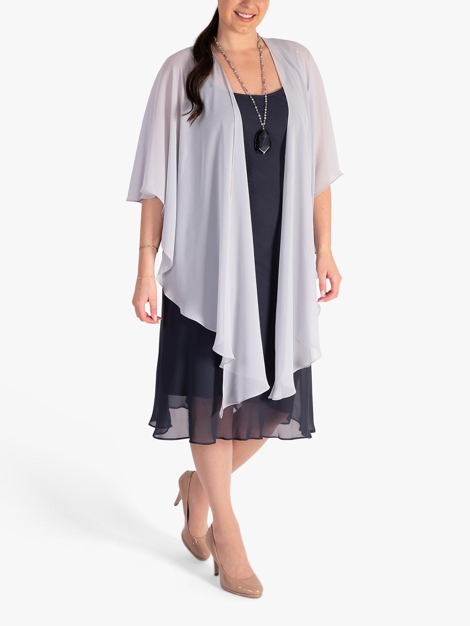 Product image 3 of 4, which shows chesca Chiffon Shawl, Cloud, One Size
