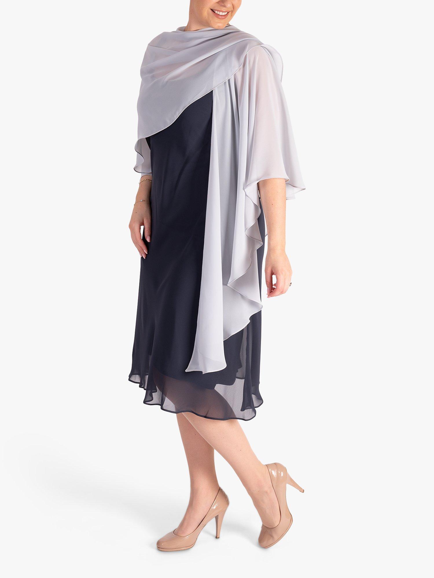 Product image 4 of 4, which shows chesca Chiffon Shawl, Cloud, One Size