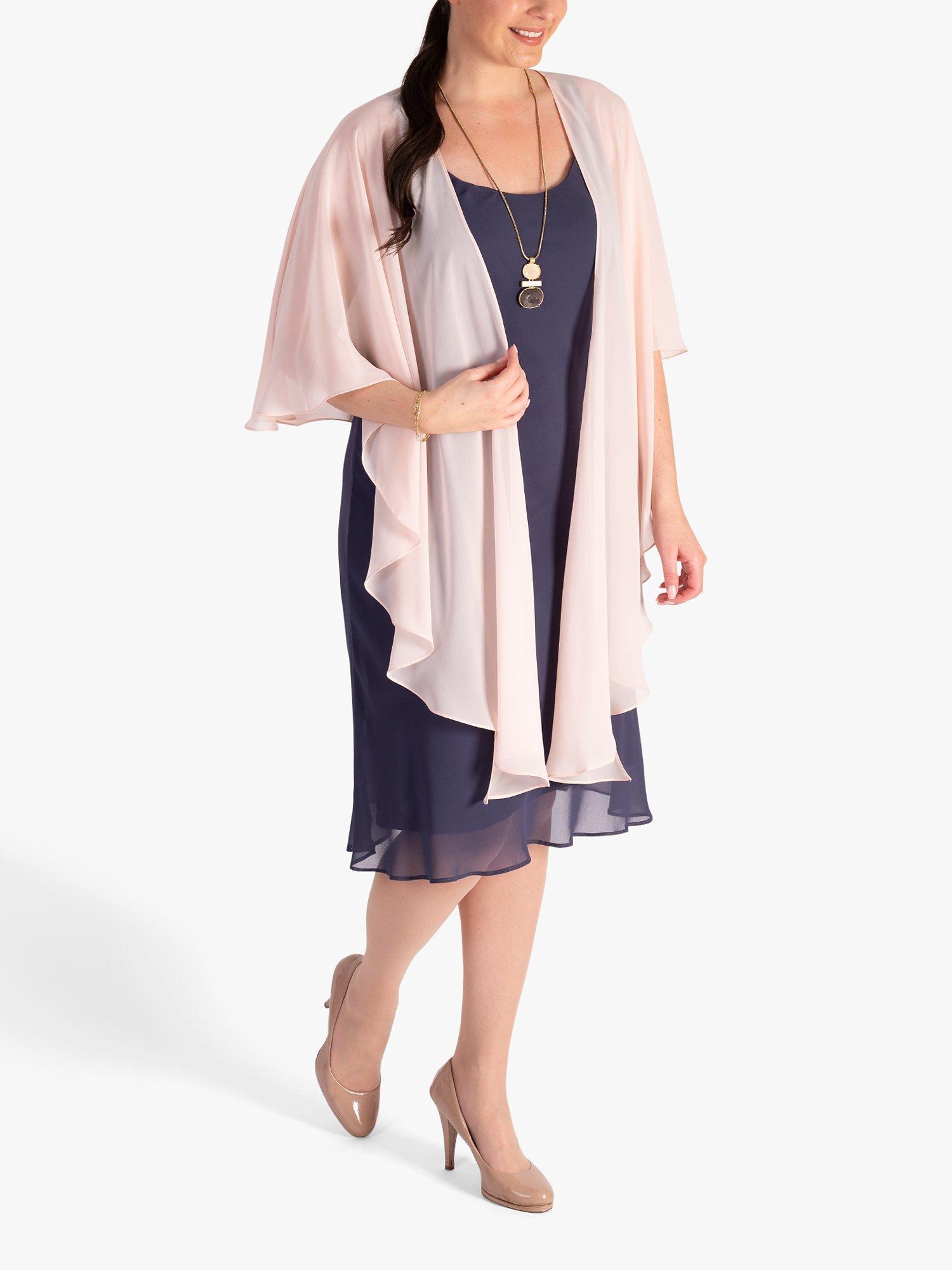 Product image 3 of 4, which shows chesca Chiffon Shawl, Blush, One Size