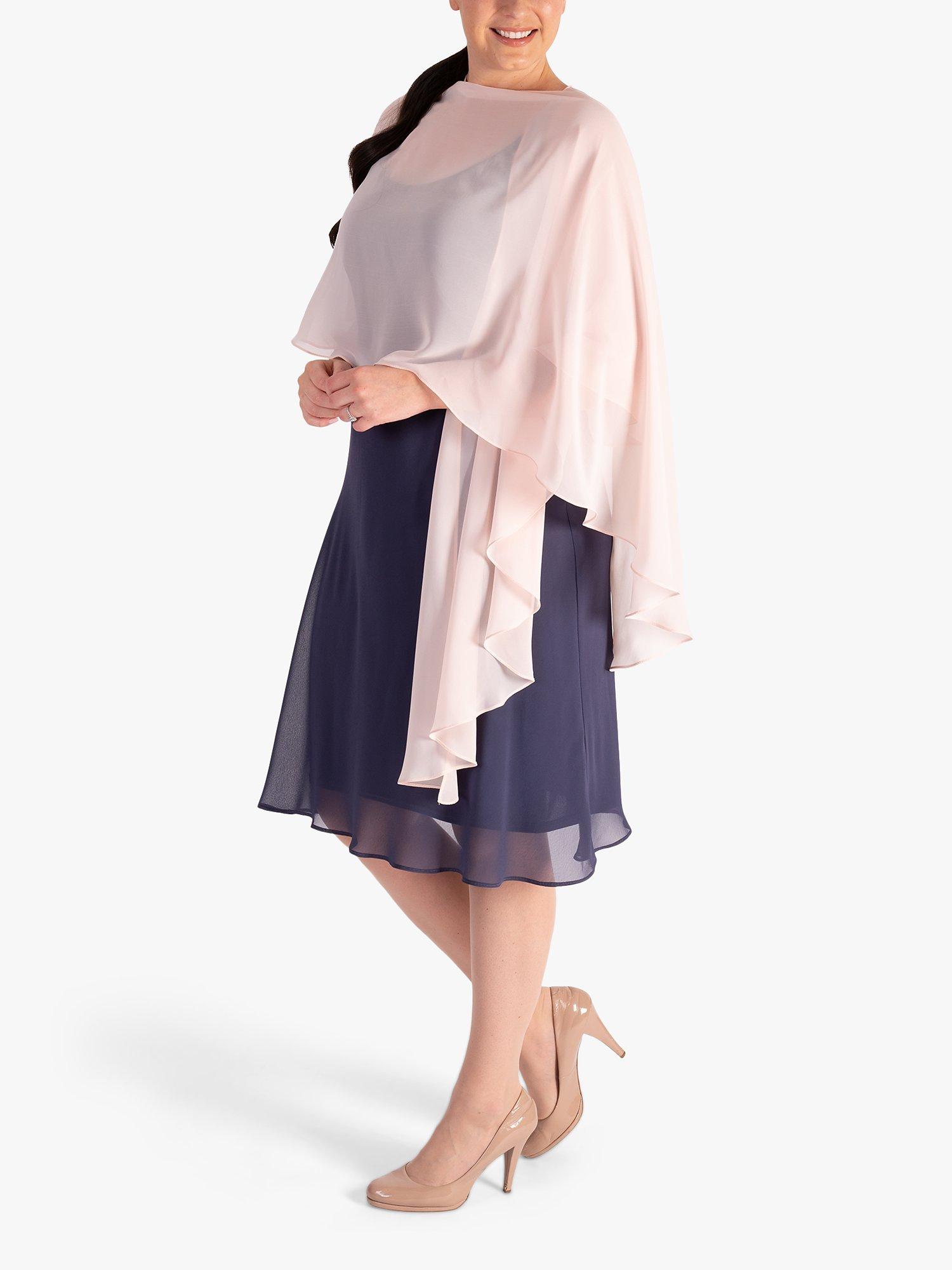 Product image 4 of 4, which shows chesca Chiffon Shawl, Blush, One Size