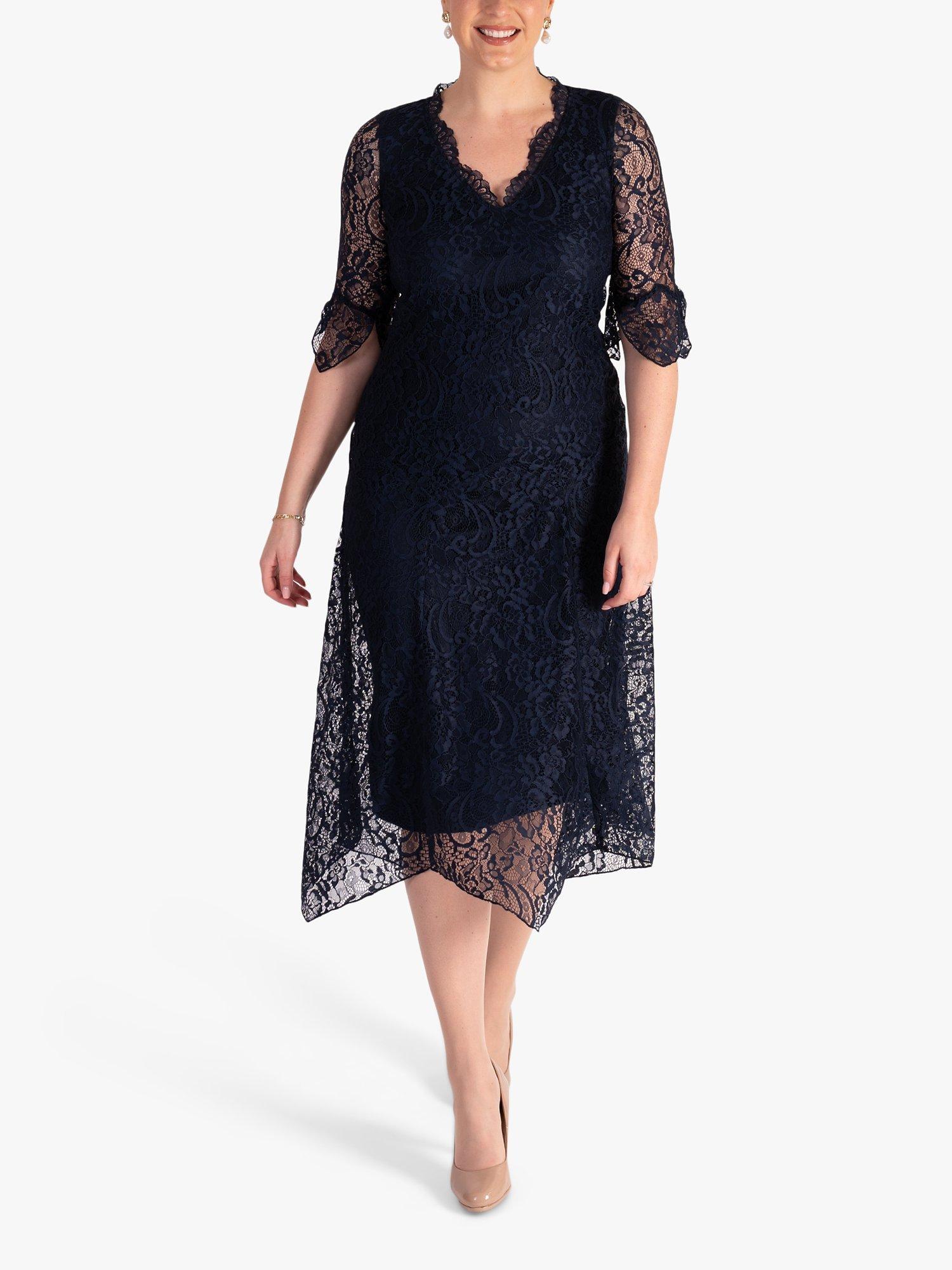 chesca Lace Dress, Navy