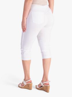 chesca Circle Trim Capri Cropped Trousers - view 2, White