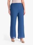 chesca Curve Chiffon Trousers, Bluebird