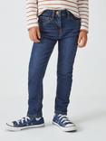 John Lewis Girl's Skinny Jeans, Mid Wash Denim