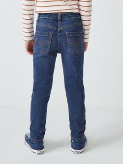 John Lewis Girl's Skinny Jeans, Mid Wash Denim - view 2, Mid Wash Denim