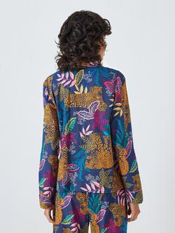 AND/OR Midnight Leopard Pyjama Shirt, Green/Multi - view 2, Green/Multi