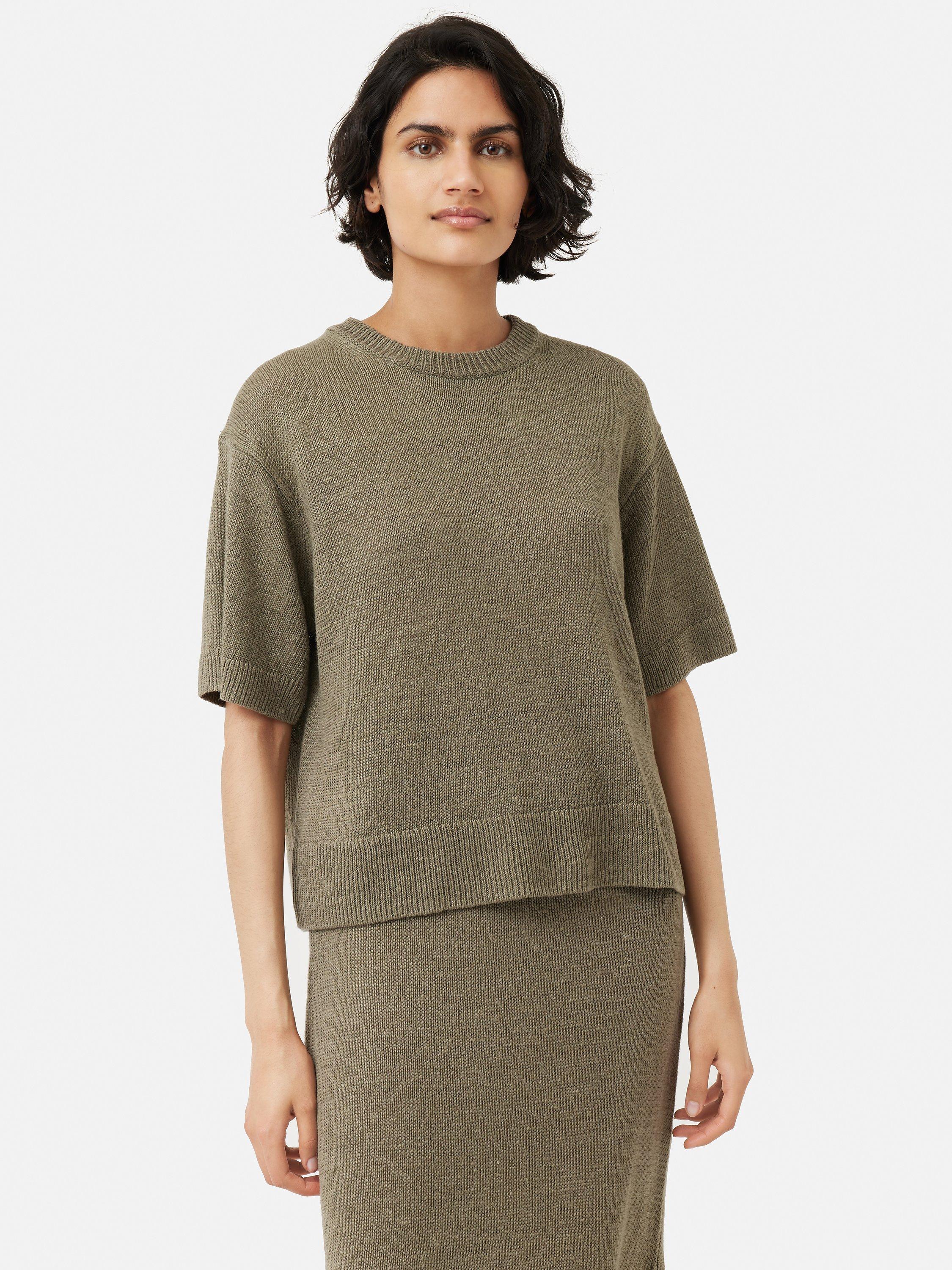 Jigsaw Linen Slub Knitted T-Shirt