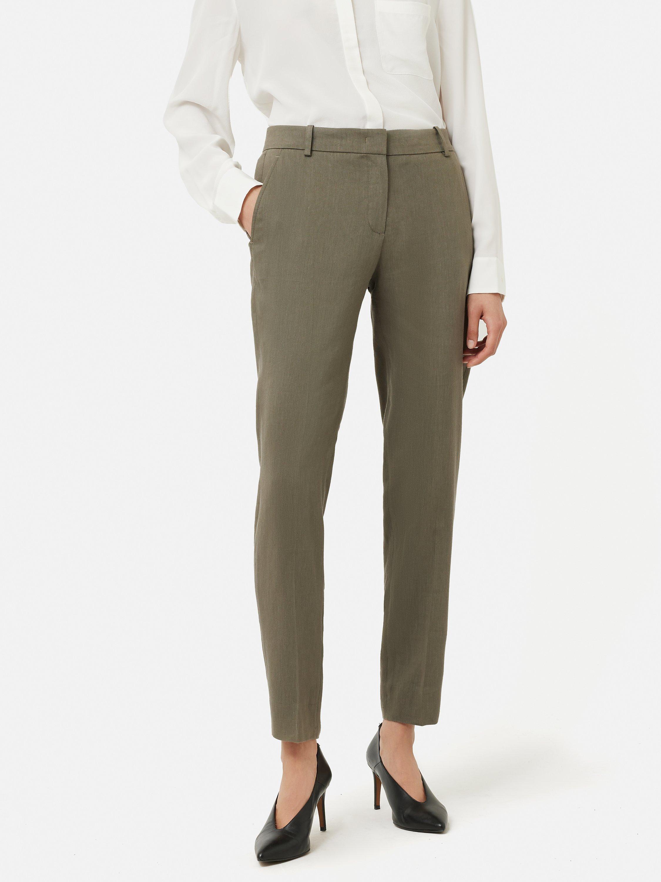 Jigsaw Portofino Tapered Linen Blend Trousers