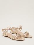 Phase Eight Metallic Leather Sandals, Gold