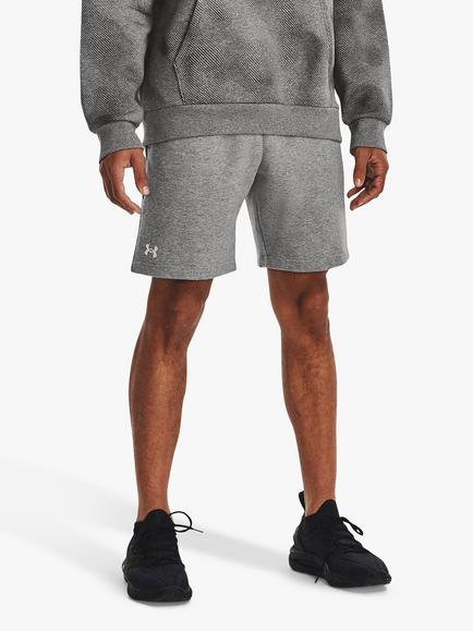 Under Armour Rival Fleece Shorts, Light Heather/White - view 2, Light Heather/White