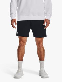 Under Armour Rival Fleece Shorts, Black/White - view 2, Black /  / White