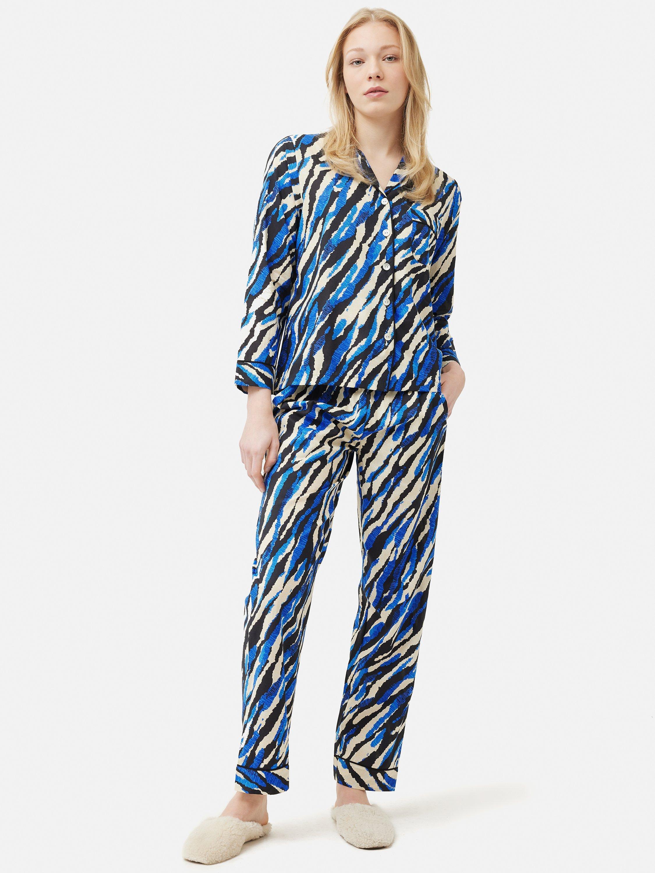 Jigsaw Abstract Zebra Pyjamas, Blue