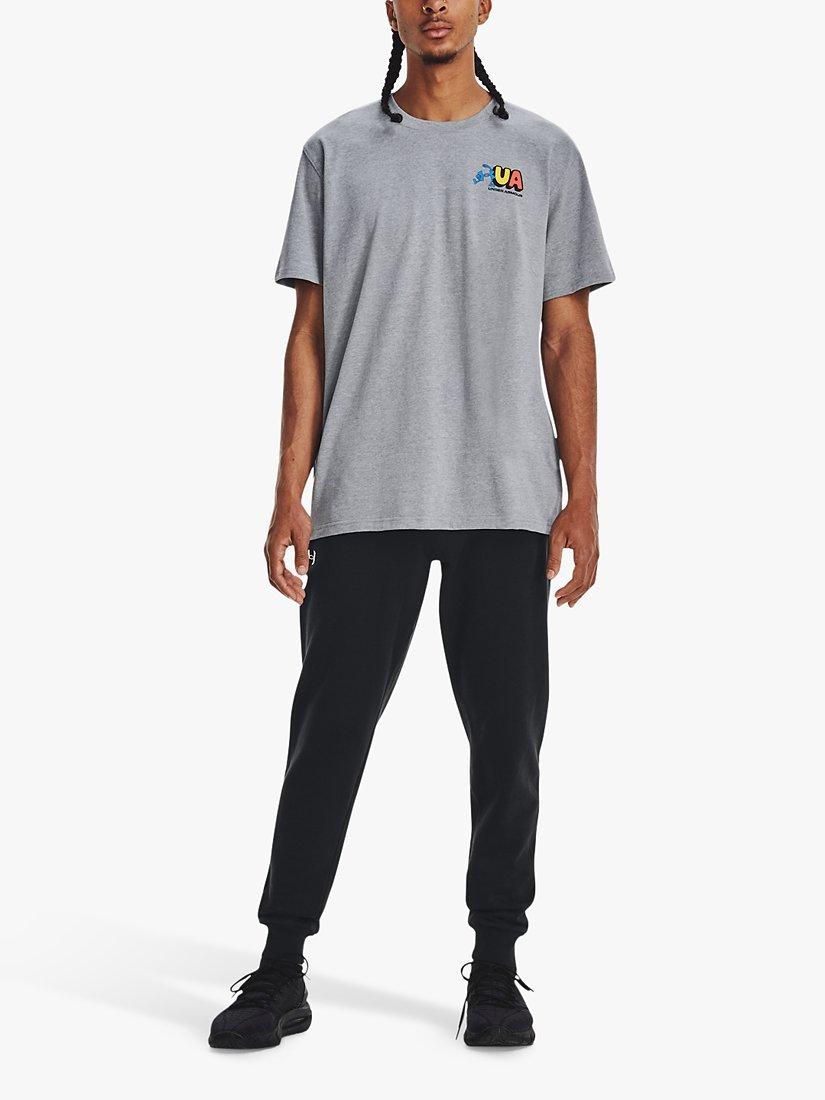 Under Armour Men s Rival Fleece Joggers Black White
