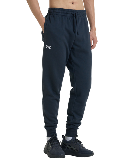 Under Armour Men's Rival Fleece Joggers, Black/White