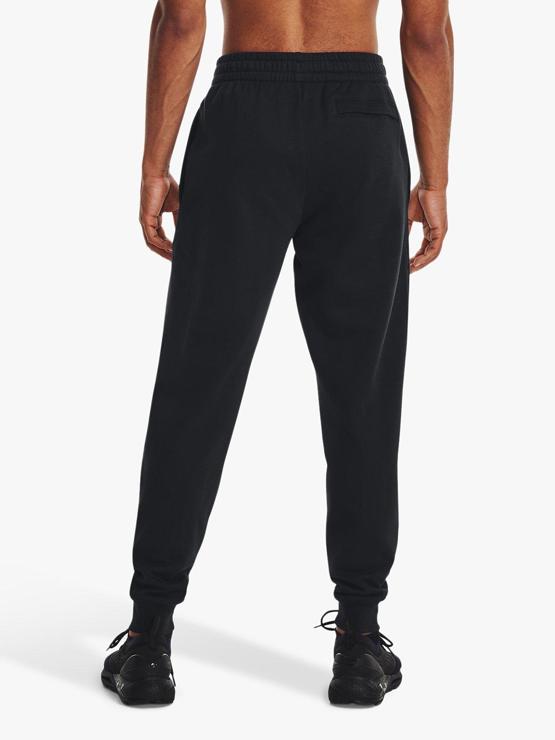 Product image 3 of 6, which shows Under Armour Men's Rival Fleece Joggers, Black/White, S