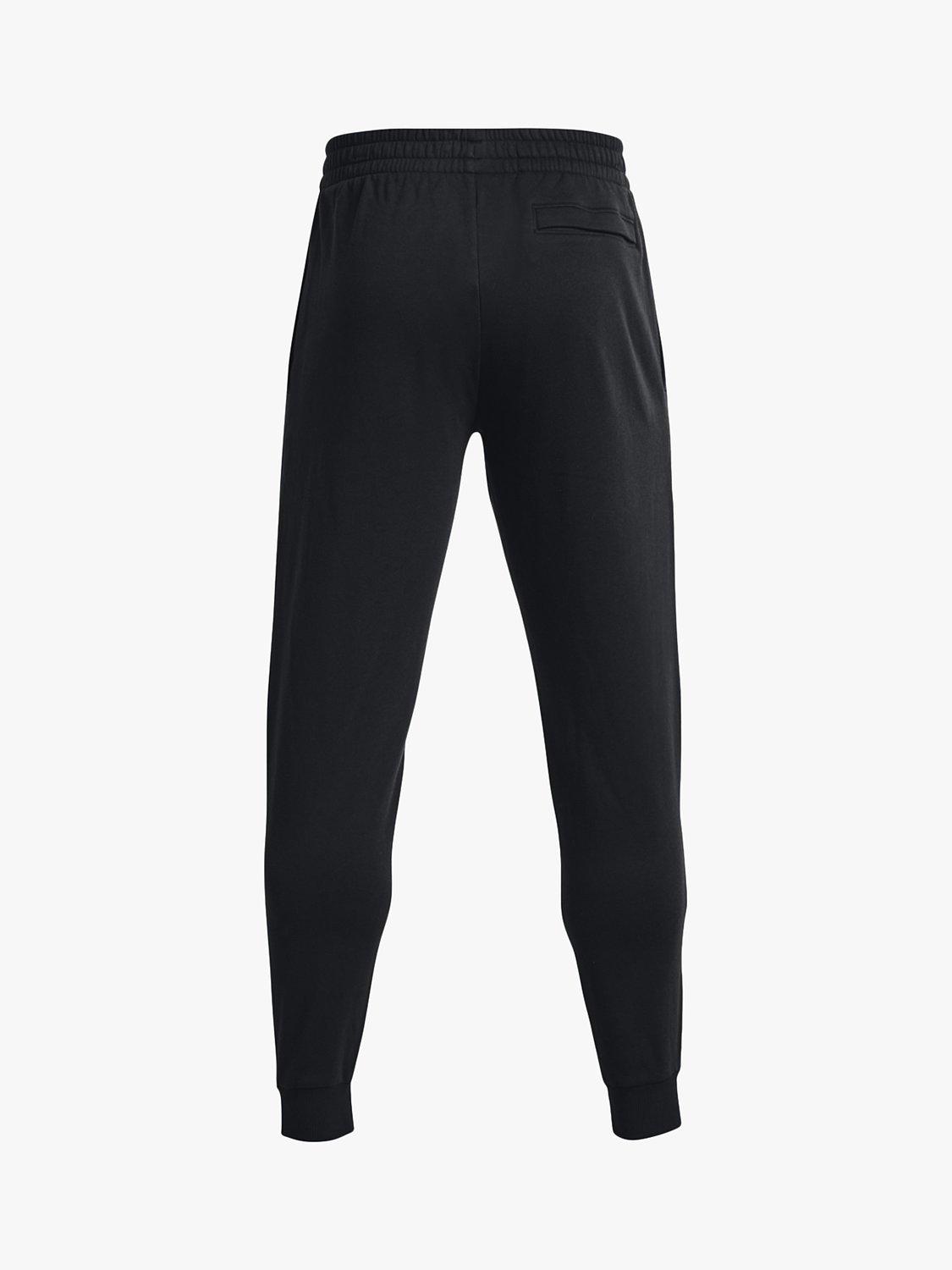 Product image 6 of 6, which shows Under Armour Men's Rival Fleece Joggers, Black/White, S