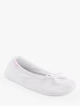 totes Terry Ballerina Slippers, White