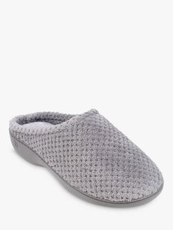totes Popcorn Terry Mule Slippers - view 2, Pale Grey