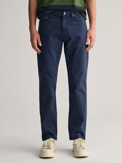 GANT Regular Fit Desert Jeans, Marine Blue, 410 Marine